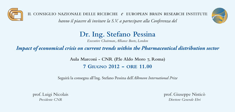 7 GIUGNO 2012: CONFERENZA DEL DR. ING. STEFANO PESSINA
